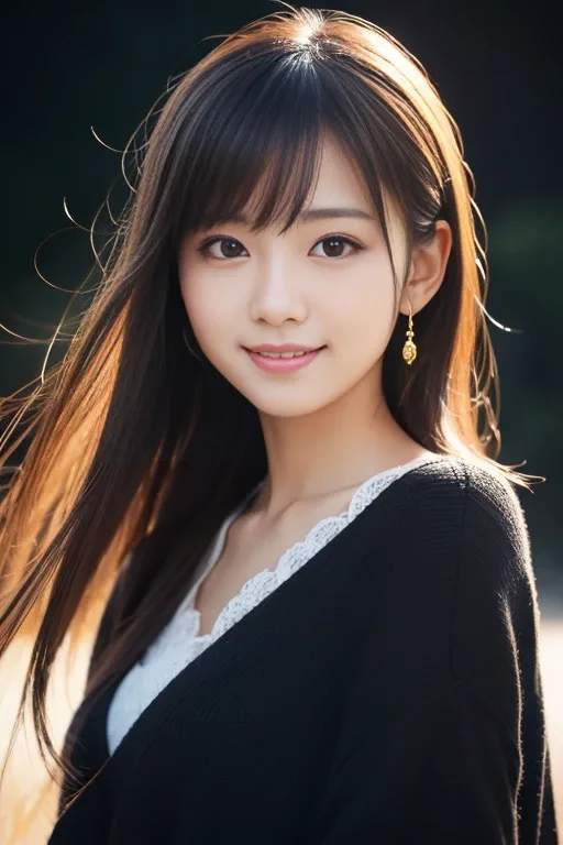gentle smile：優しい笑顔の生成例