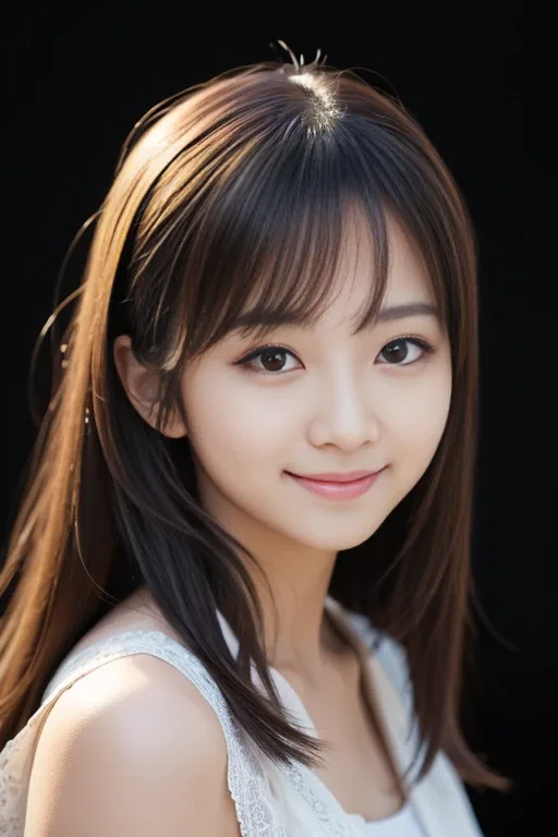 gentle smile：優しい笑顔の生成例