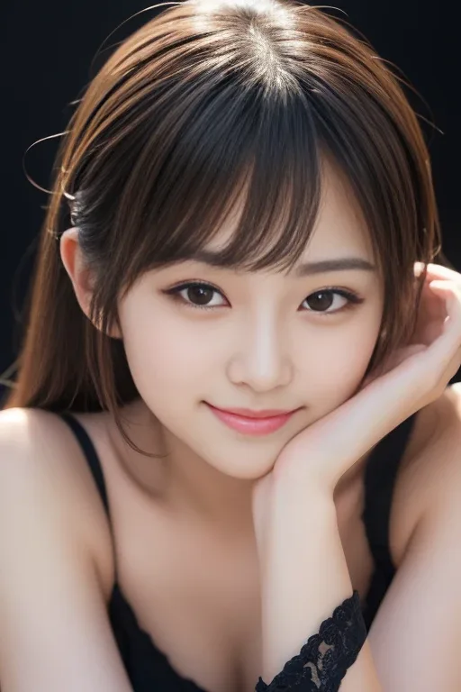 seductive smile：魅惑的な笑顔の生成例