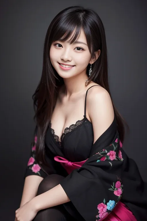seductive smile：魅惑的な笑顔の生成例