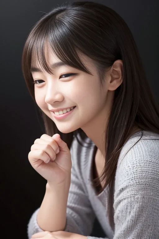giggling：くすくす笑うの生成例
