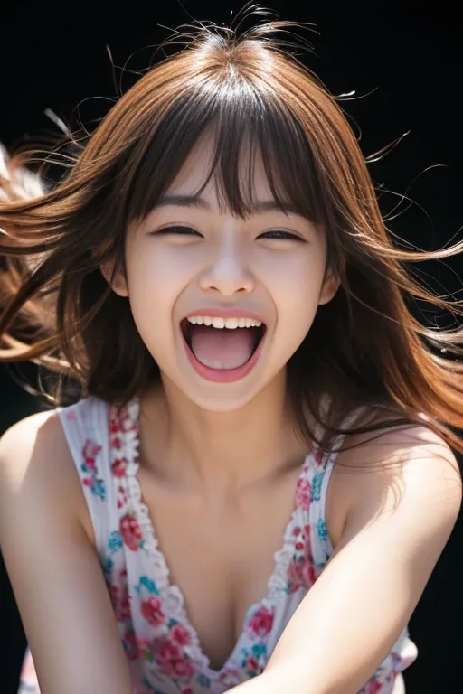 cracking up：大笑いの生成例