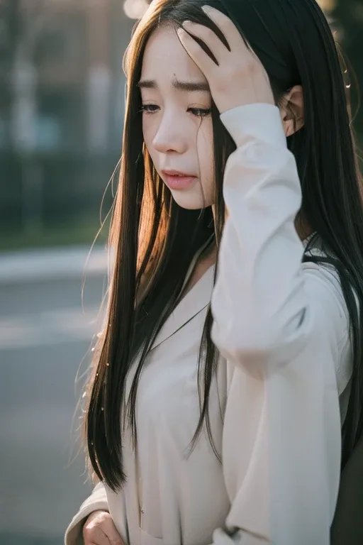 悲しみ系（Sad/Crying）の生成例