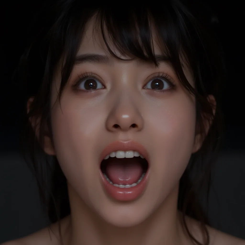 amazed expression：驚嘆した表情の生成例