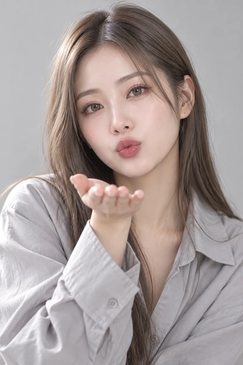 blowing a kissで生成した例（4枚目）