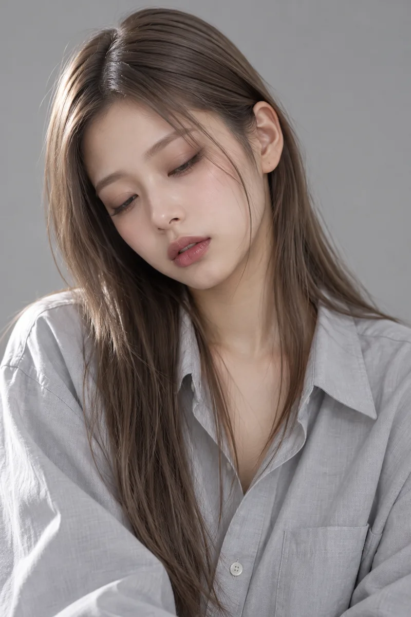 うとうとする顔の生成例
