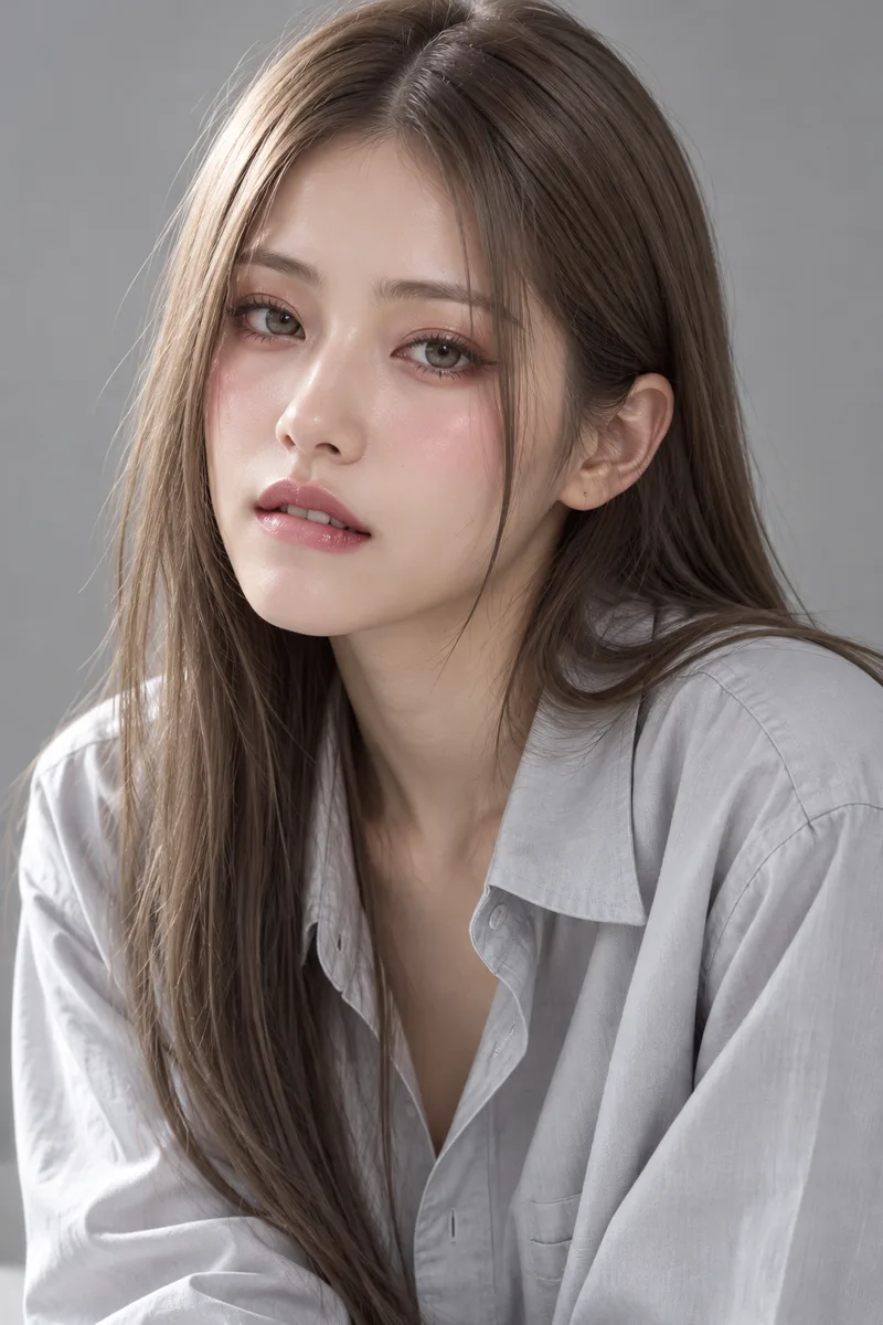 唇を噛むの生成例