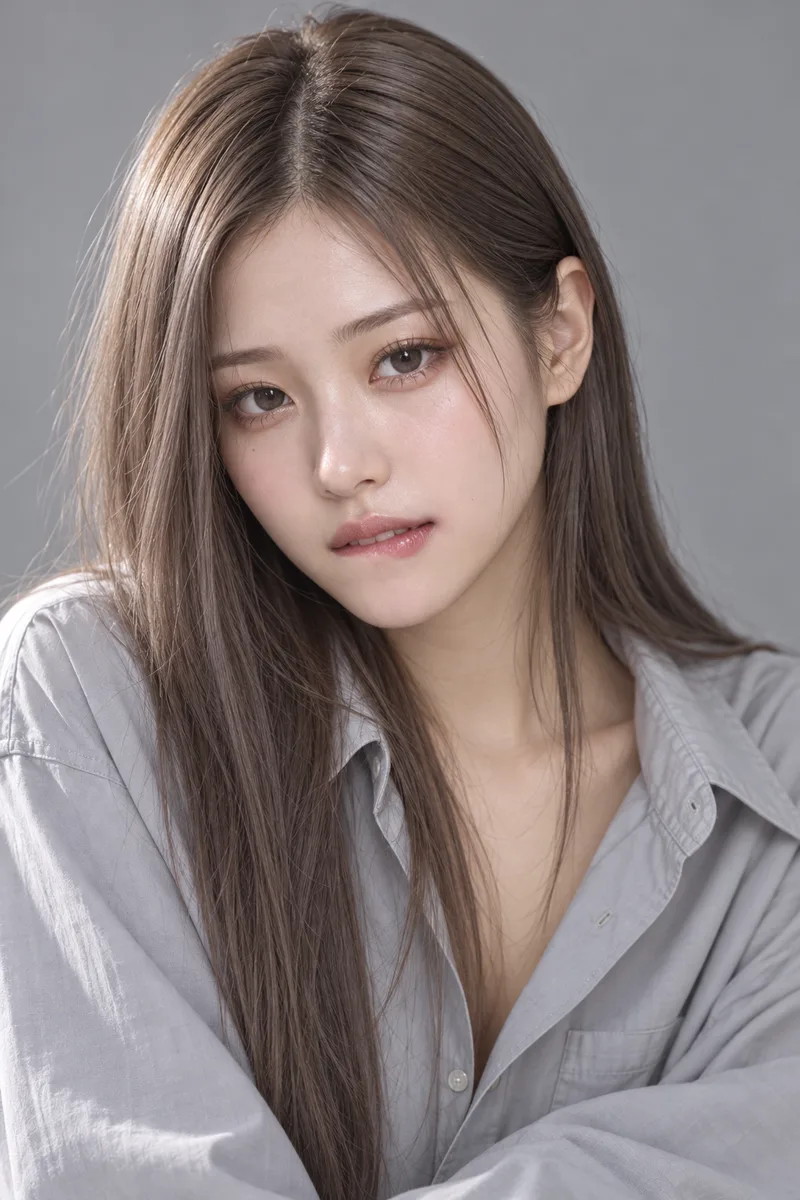 biting her lower lipで生成した例（3枚目）