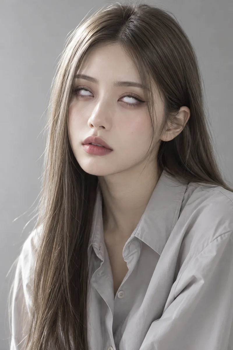 白目をむくの生成例