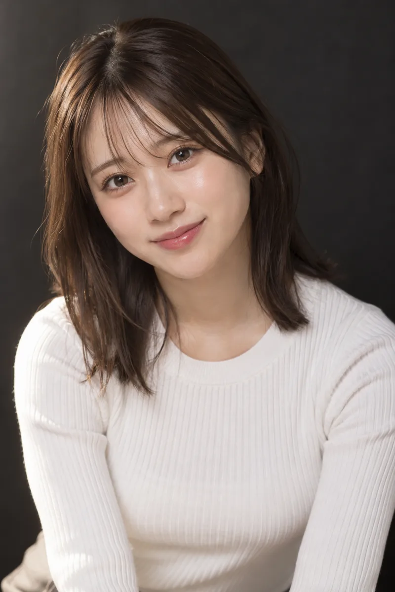 優しい笑顔の生成例