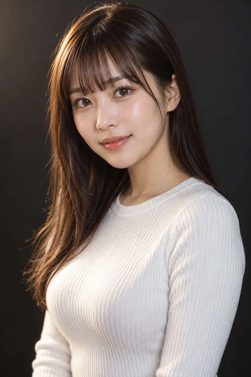 blunt bangs を足して生成した例（3枚目）