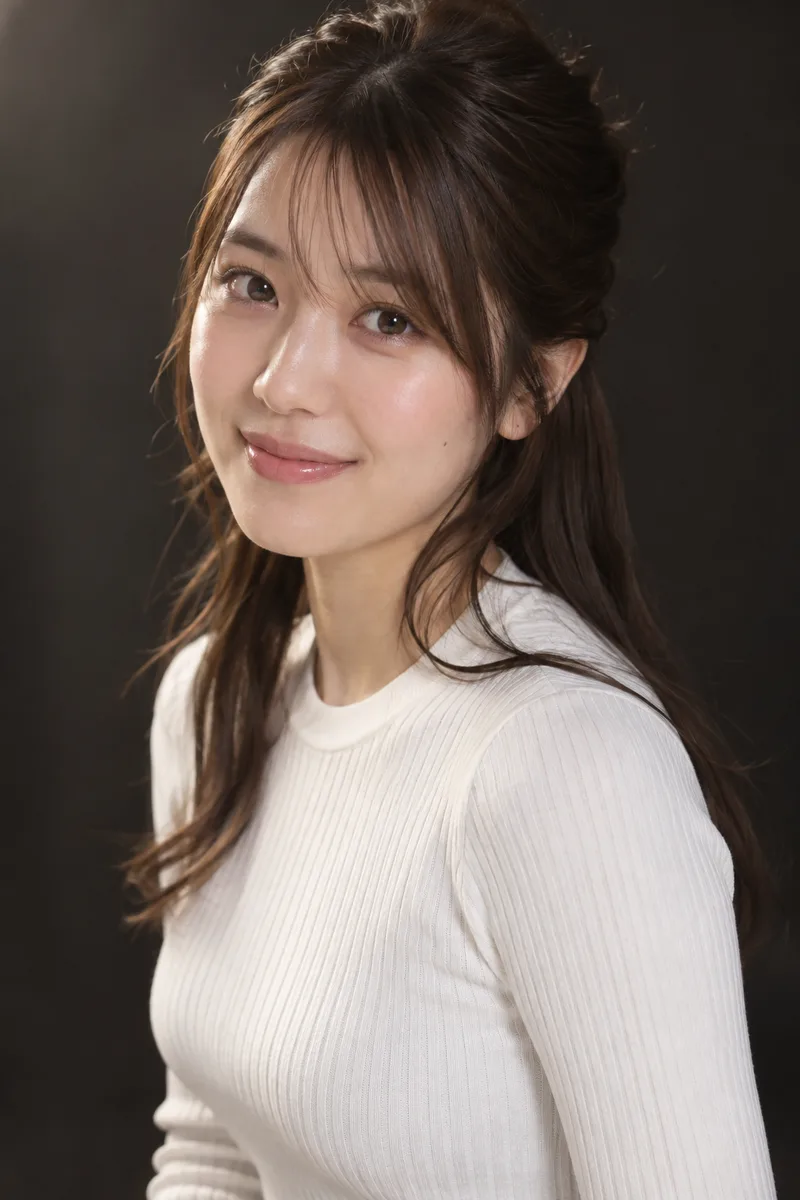 half updo を足して生成した例（2枚目）