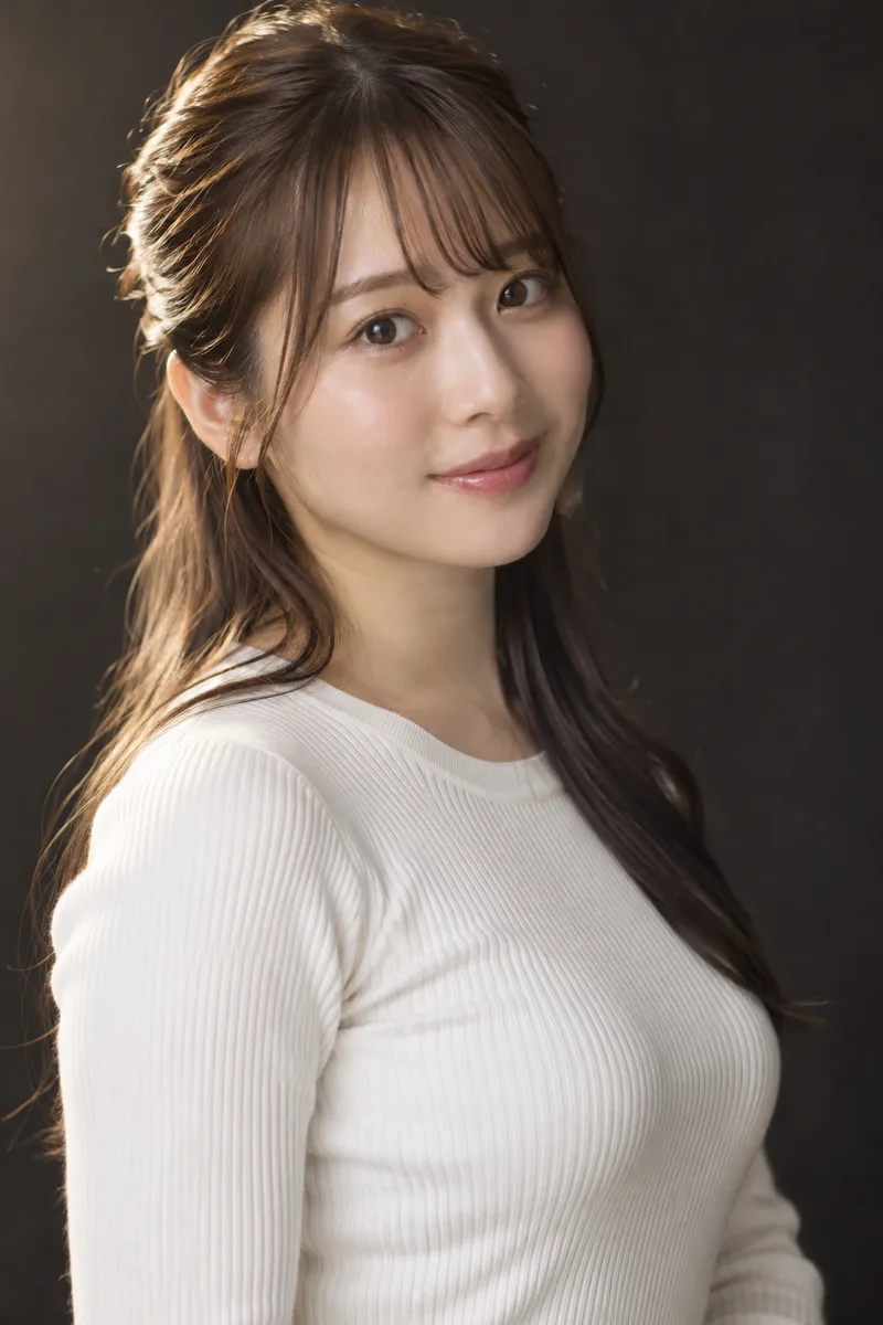 half updo を足して生成した例（4枚目）
