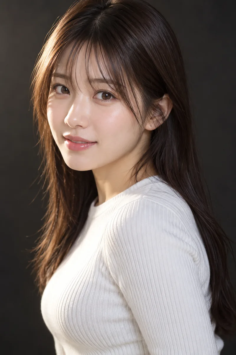 see-through bangs を足して生成した例（3枚目）