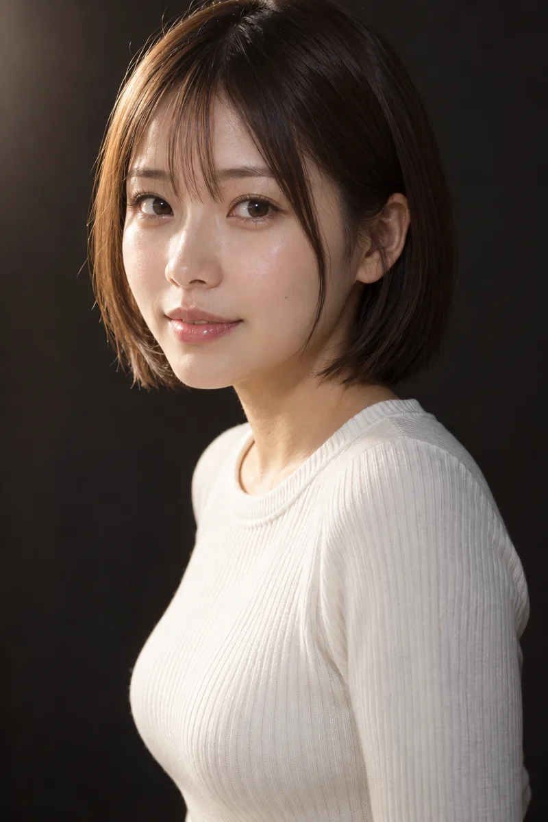 ショートボブの生成例