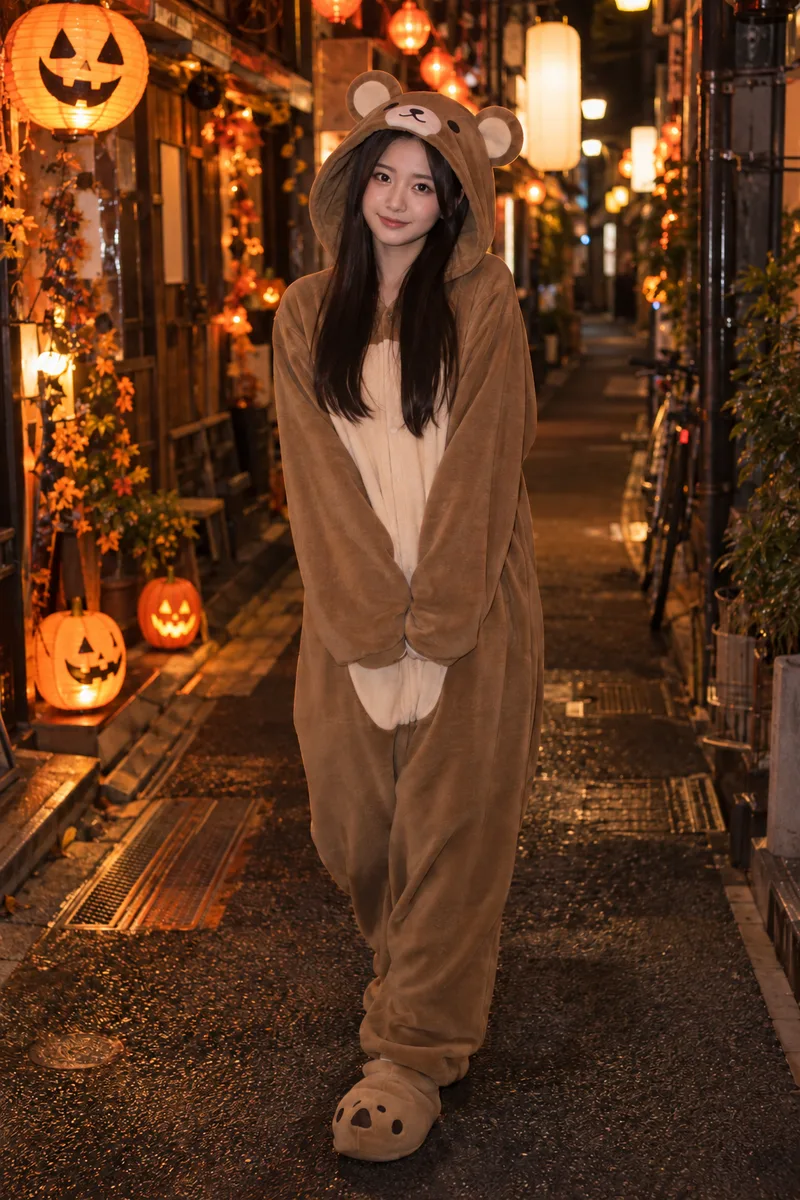 くまの着ぐるみの生成例