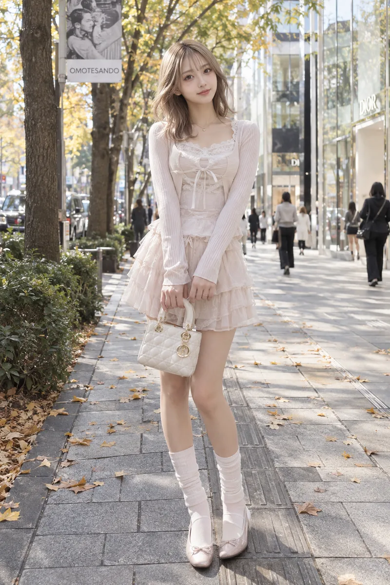 dressed in balletcore fashion を足して生成した例（2枚目）