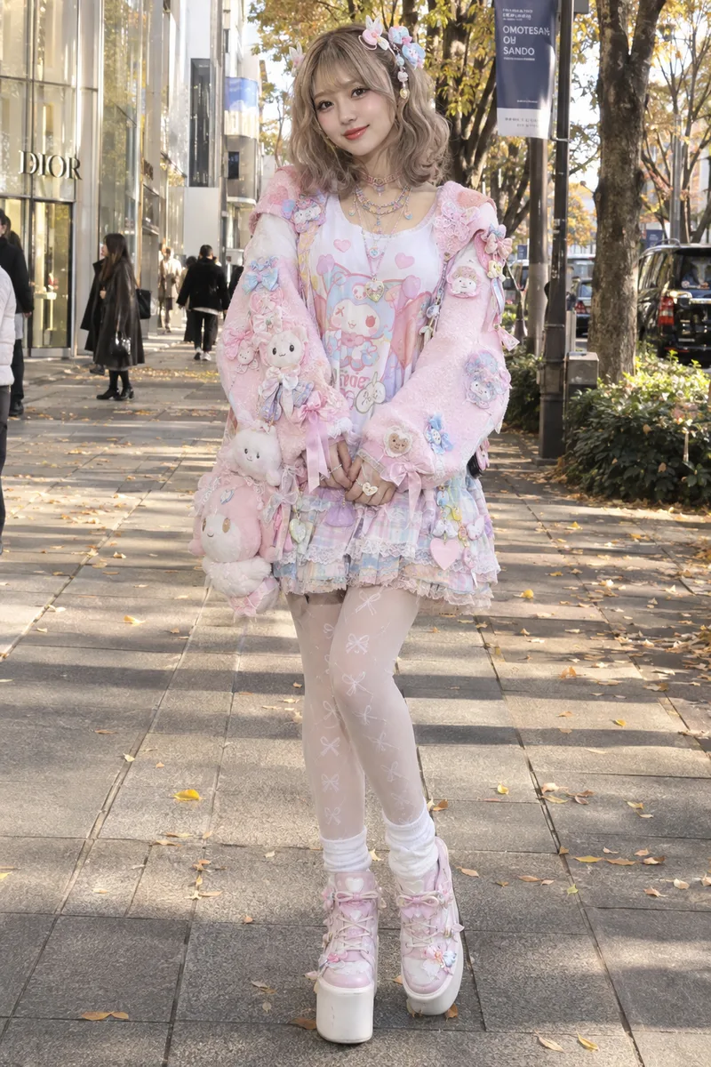 dressed in Harajuku decora fashion を足して生成した例（4枚目）