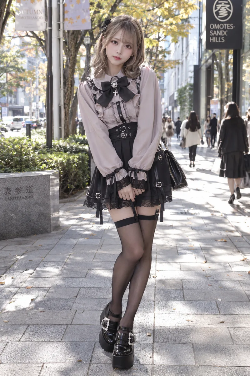 dressed in jirai kei fashion を足して生成した例（3枚目）