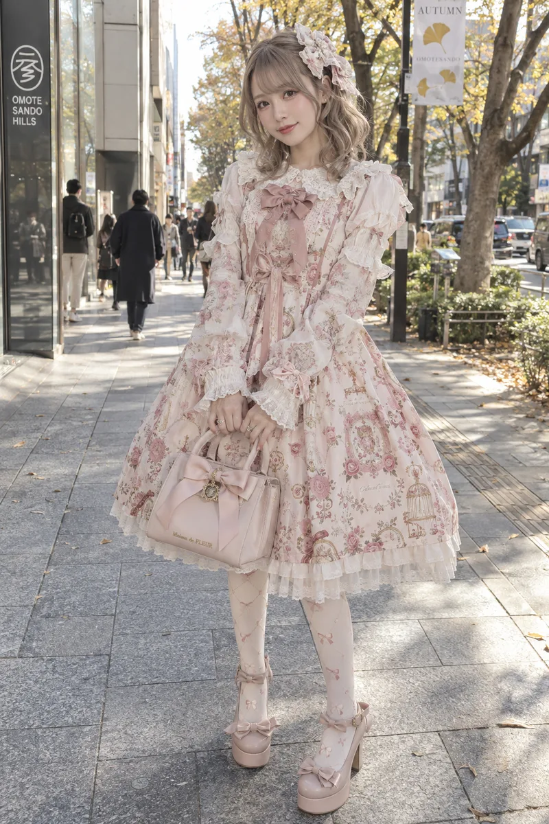 dressed in sweet lolita fashion を足して生成した例（3枚目）