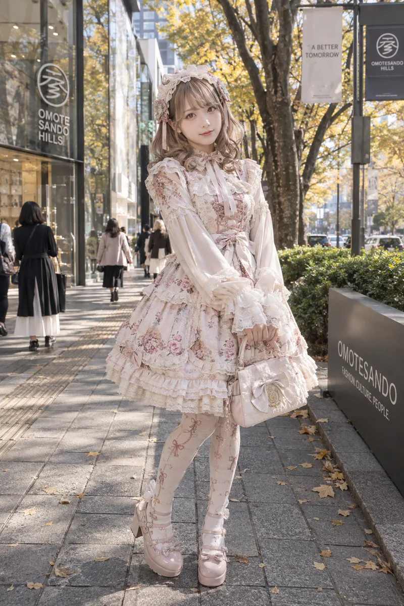 dressed in sweet lolita fashion を足して生成した例（4枚目）