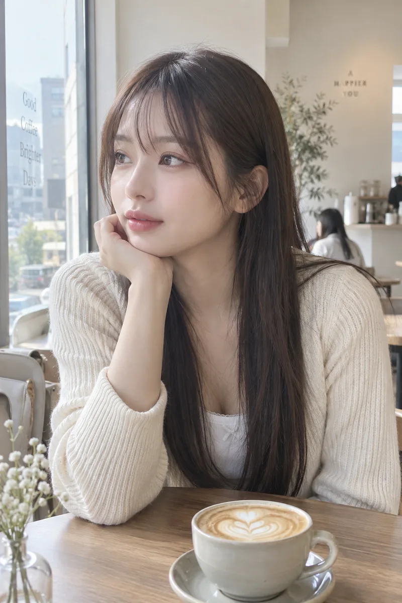 candid shot, unaware of the camera を足して生成した例（2枚目）