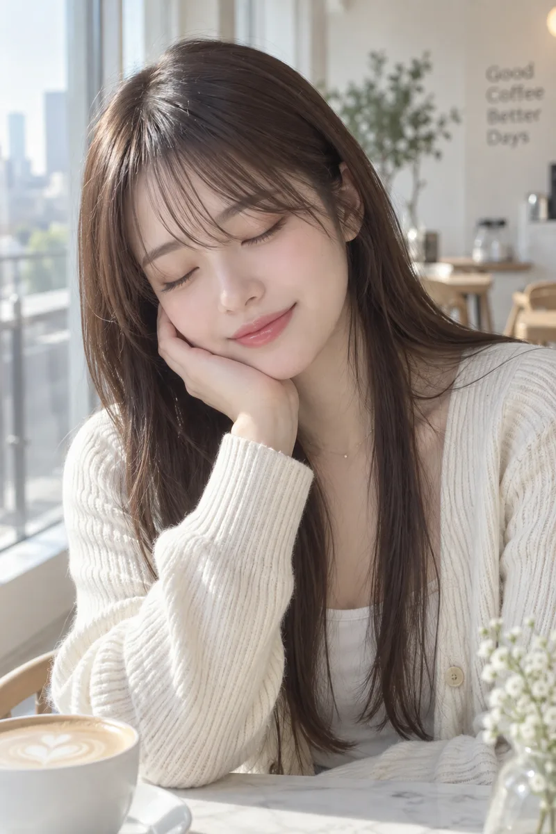 eyes closed を足して生成した例（3枚目）