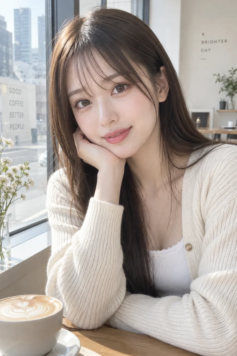 looking at viewer を足して生成した例（2枚目）