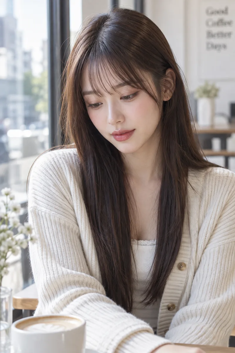 下を見るの生成例