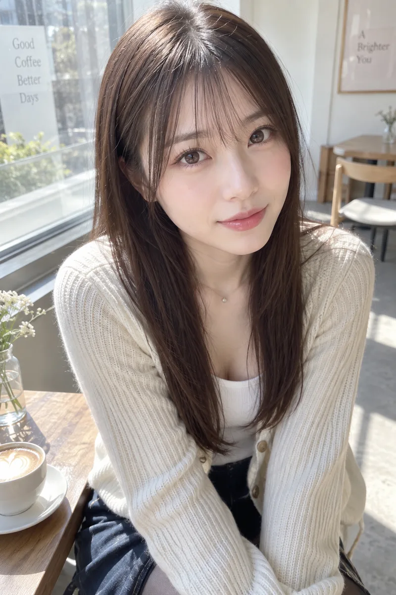 上目遣いの生成例