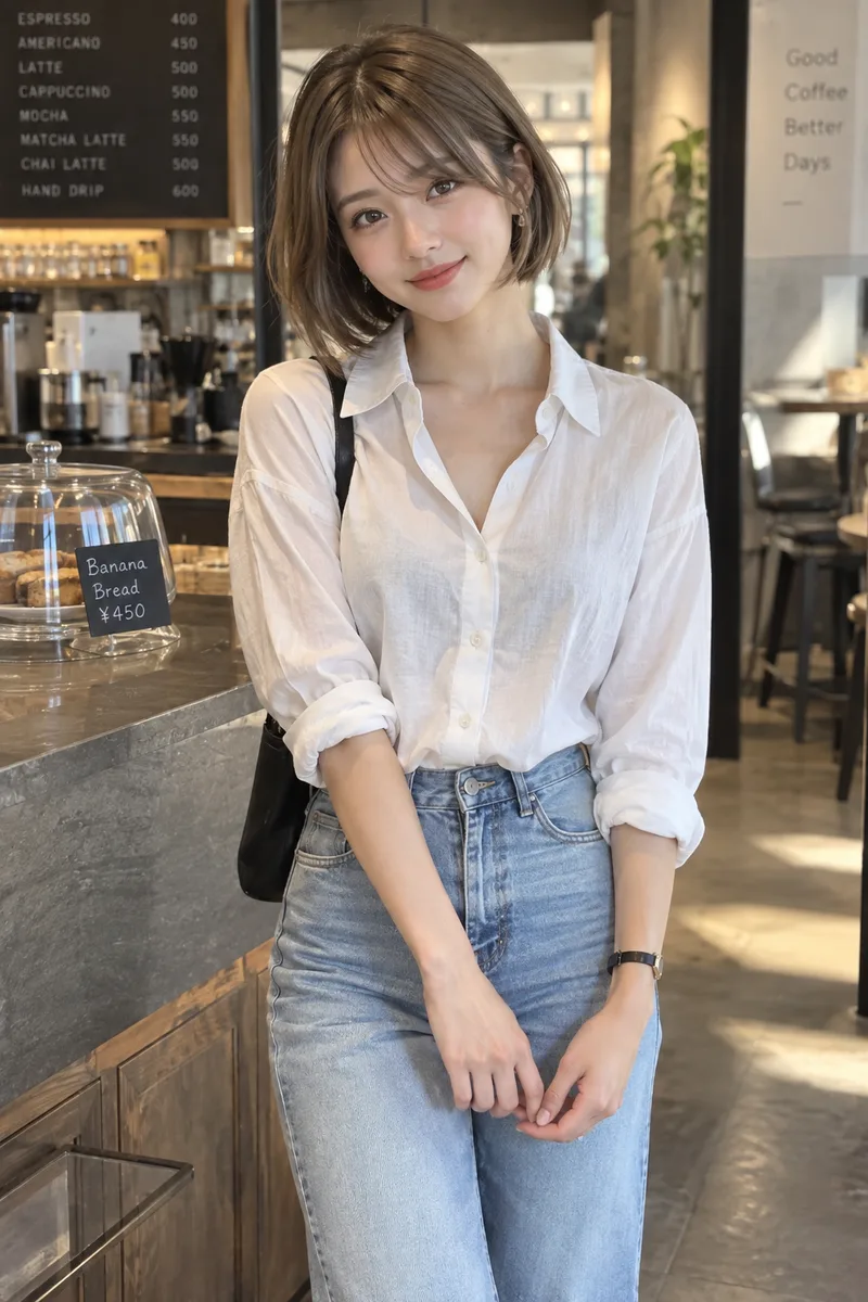 in a cafe を足して生成した例（3枚目）
