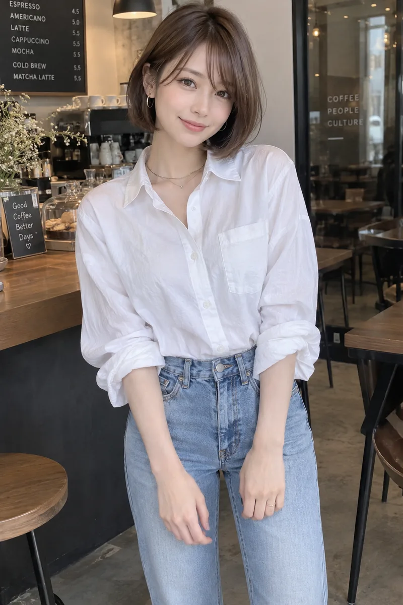 in a cafe を足して生成した例（4枚目）