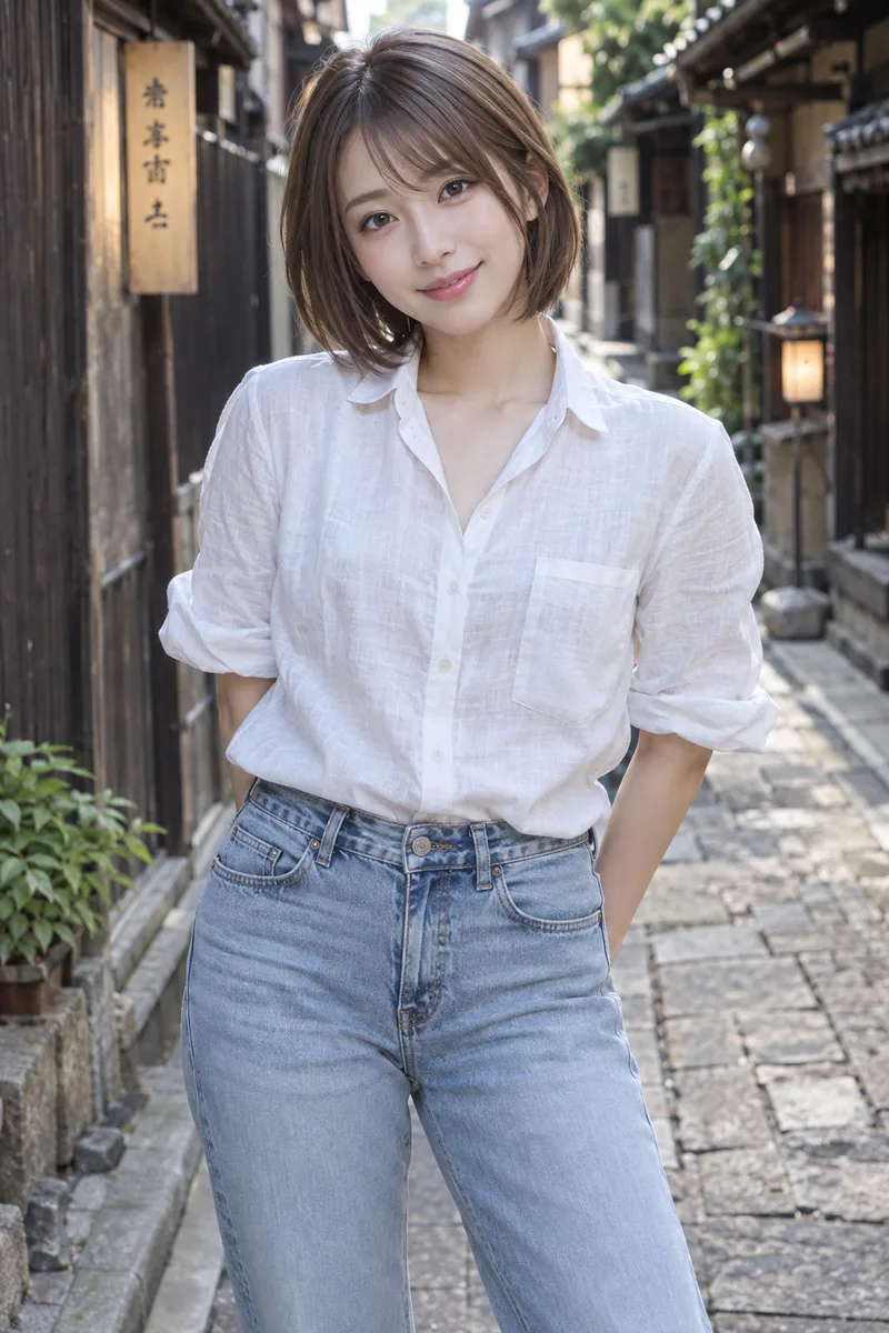 in an old alley in Kyoto を足して生成した例（3枚目）