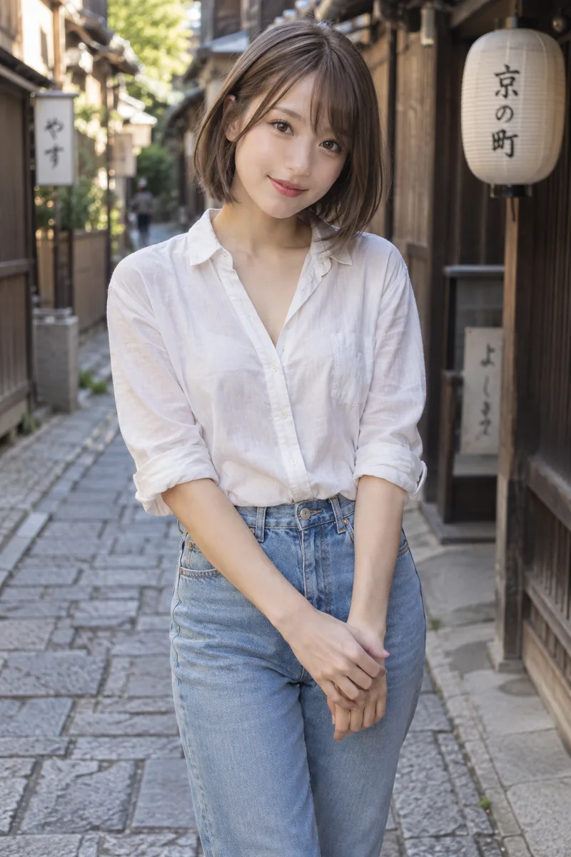 in an old alley in Kyoto を足して生成した例（4枚目）