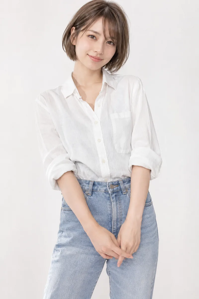 白いスタジオの生成例
