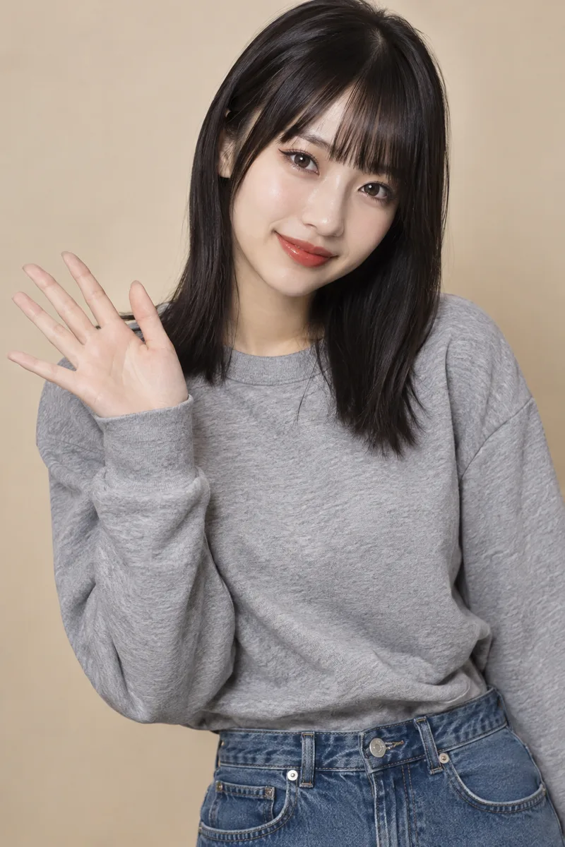 手を振るの生成例
