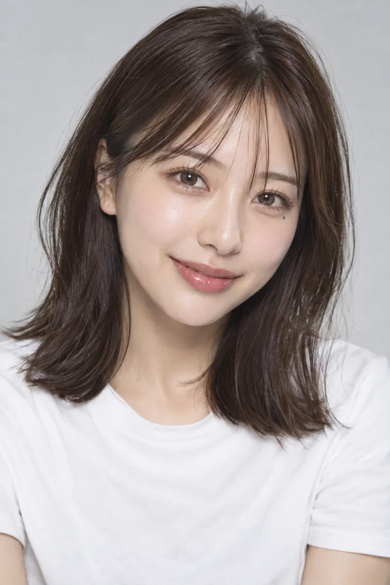 a small beauty mark under her left eye を足して生成した例（2枚目）