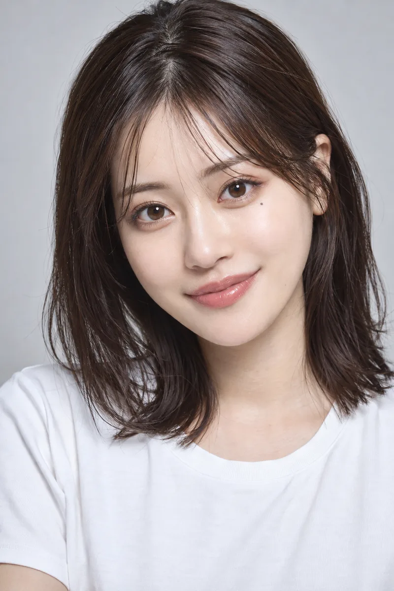 a small beauty mark under her left eye を足して生成した例（3枚目）