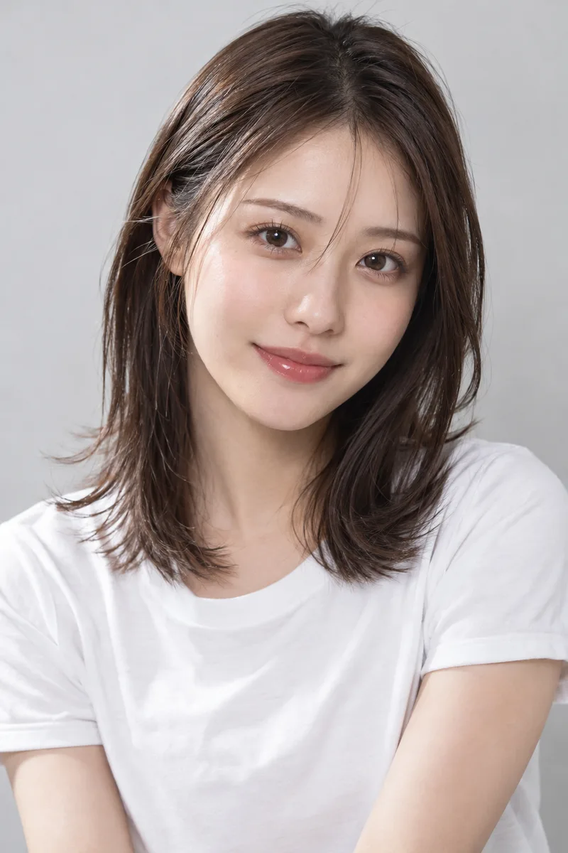 sharp jawline を足して生成した例（2枚目）