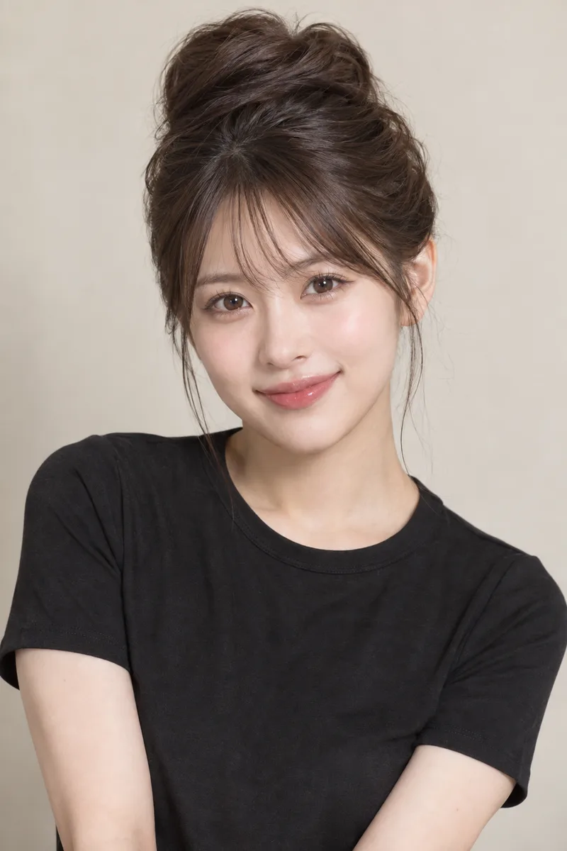 with a beehive hairstyle を足して生成した例（1枚目）