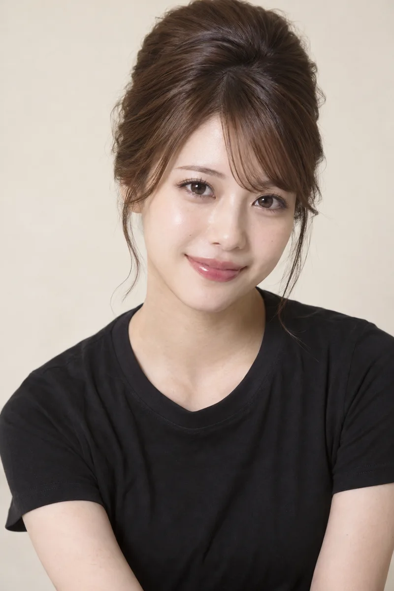with a beehive hairstyle を足して生成した例（3枚目）
