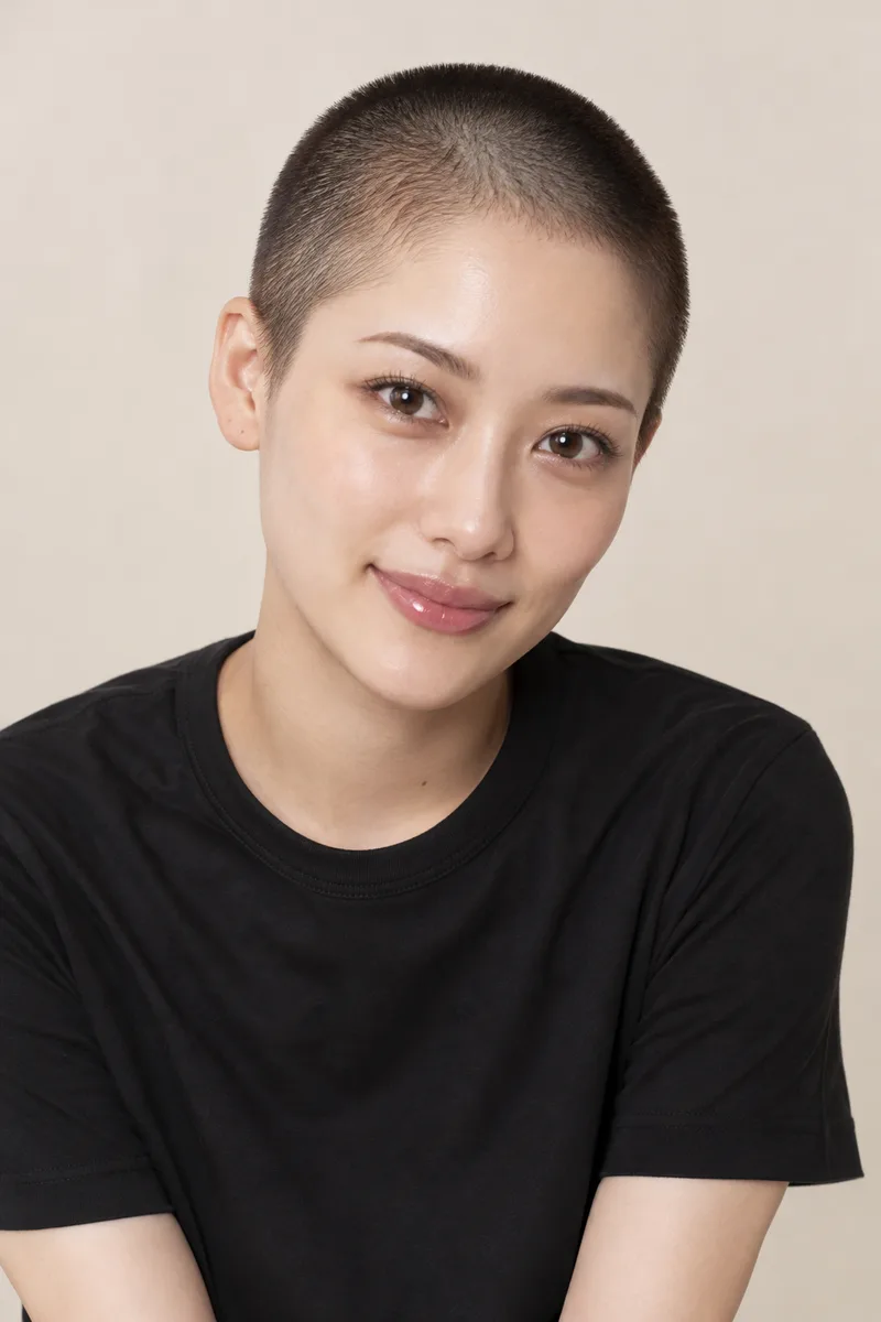 with a buzz cut を足して生成した例（4枚目）