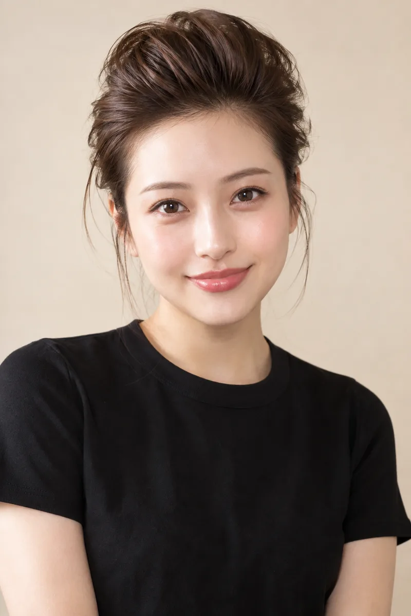 with a pompadour hairstyle を足して生成した例（4枚目）