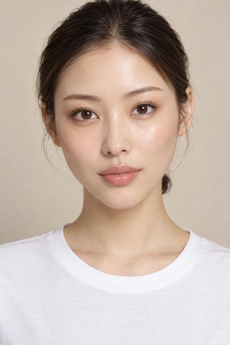 diamond-shaped face, high wide prominent cheekbones as the widest part of the face, narrow forehead and narrow pointed chinで生成した例（3枚目）