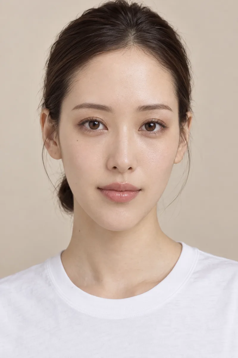 long face shape, face noticeably longer than it is wide, tall forehead and long lower face with a long chinで生成した例（3枚目）