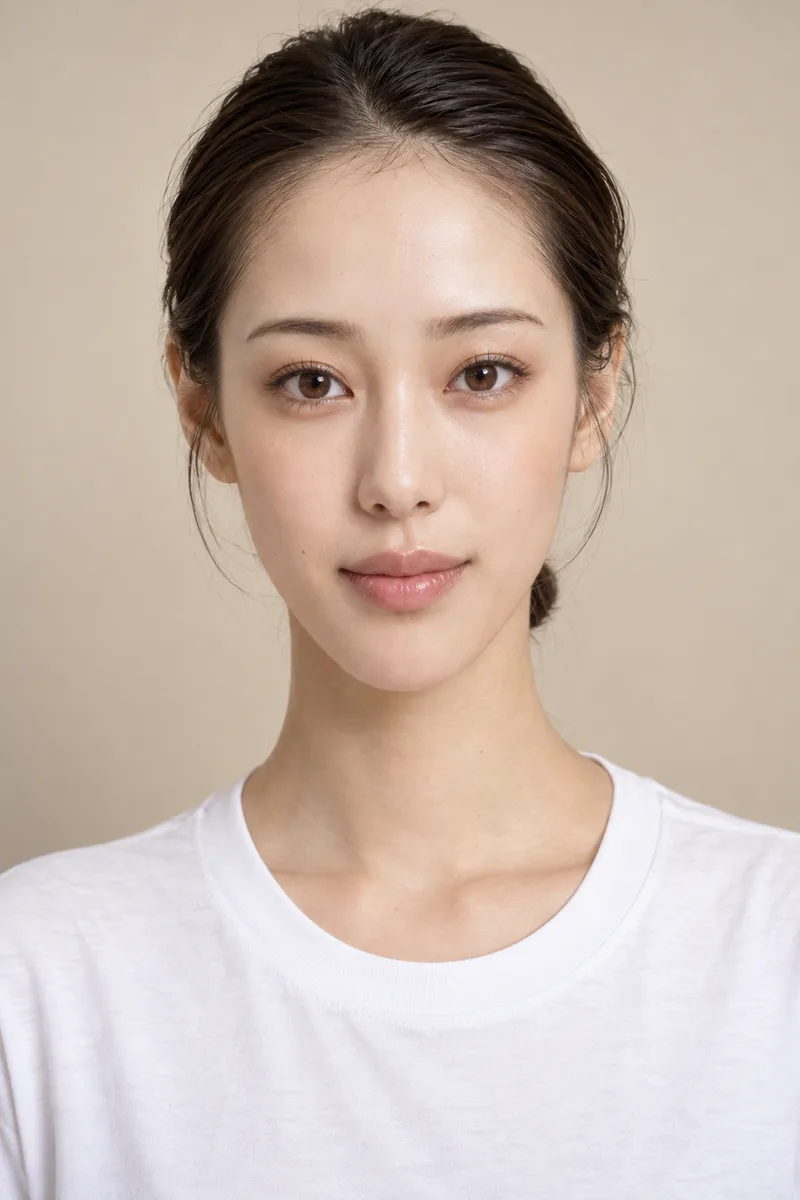long face shape, face noticeably longer than it is wide, tall forehead and long lower face with a long chinで生成した例（4枚目）