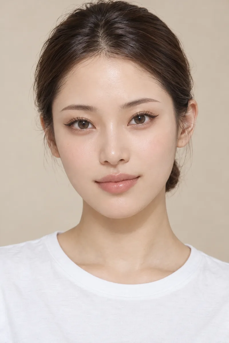 upturned eyes, cat-eye shape with the outer corners of the eyes clearly lifted higher than the inner cornersで生成した例（3枚目）