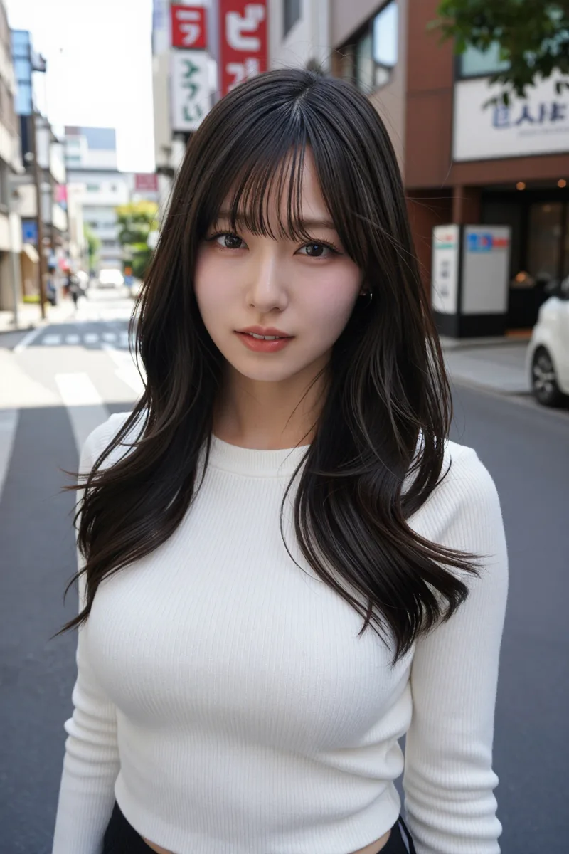 「パイスラ」と日本語で頼んでComfyUIで作った例（2枚目）