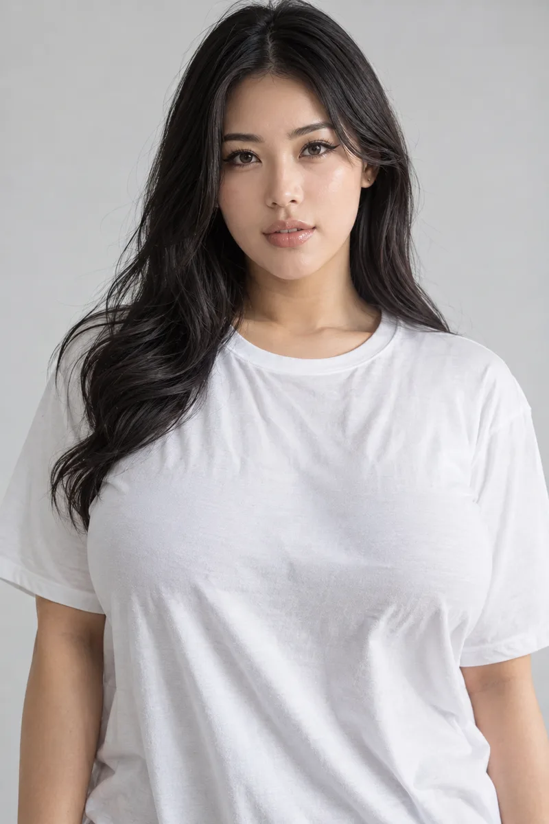 ChatGPTでTシャツをふくらませるほどの大きな胸と書いた例（2枚目）