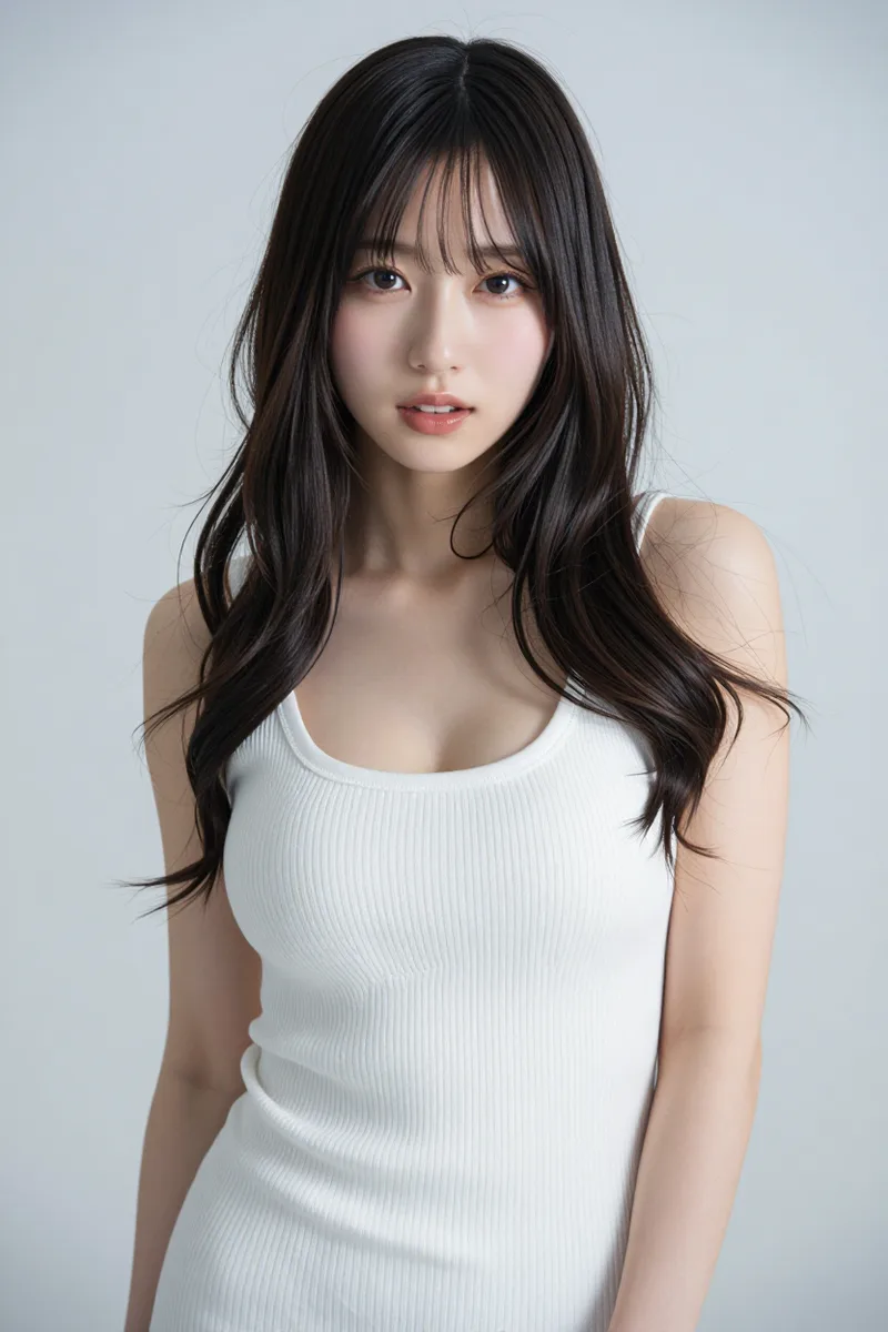 ComfyUIでflat chestと書いた1枚